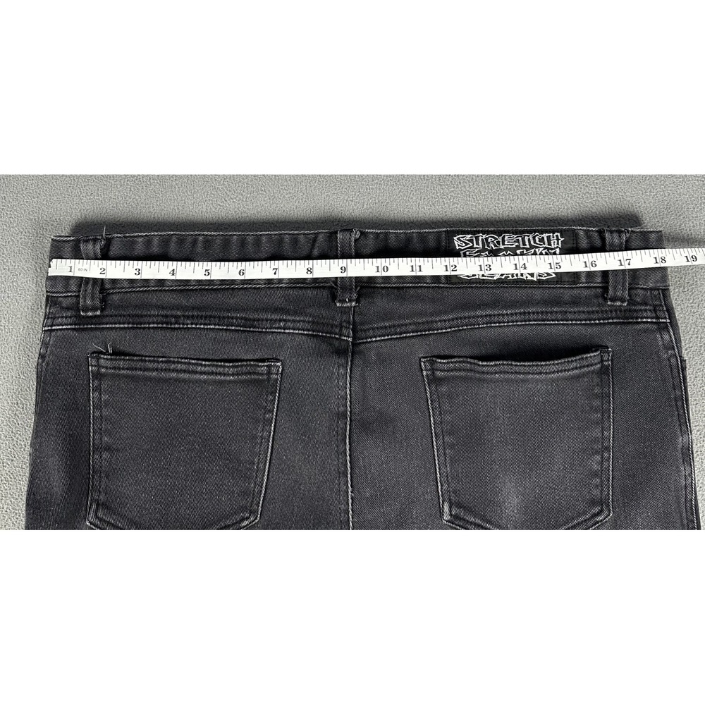 Lip Service Jeans Mens 36x34 Black Faded Distressed Stretch Jeans Punk Rock Goth - Picture 6 of 12